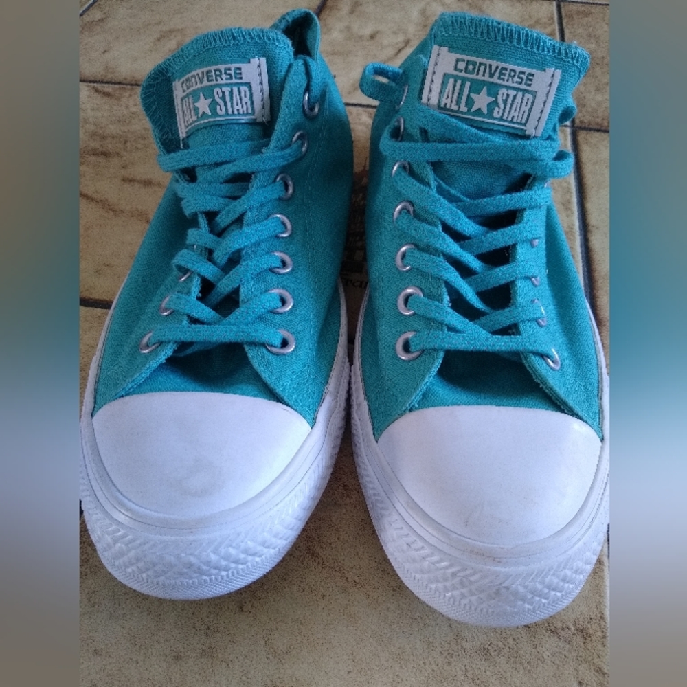 Teal Converse All-star sneakers